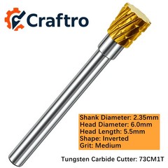 1pc 2.35mm Tungsten Carbide Cutter Bur 73CM1T Medium Polishing Burs Tooth Drills