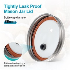 12x Wide Mouth Mushroom Liquid Culture Lid,Split-Type Mason Jar Lid with 0.22Um
