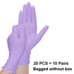 Fuchsia Nitrile Disposable Gloves Latex-Free 10PCS Mil Cleaning Gloves purple