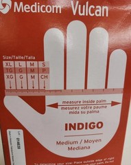 MEDICOM Vulcan Latex-Free Indigo Nitrile Gloves, Size M – 150 Count
