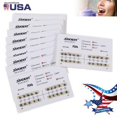 10 Packs Dental Orthodontic Brackets Braces Mini Roth 022 Slot 3 hooks #3 USA OR