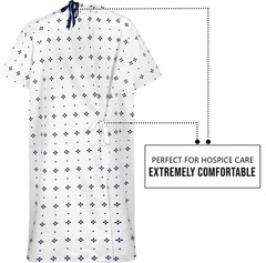 6 Pack Unisex Hospital Gowns, Patient Gowns for Women and Men with Back Tie, …