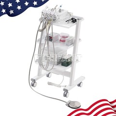 ETERFANT 3-Layer Dental Medical Trolley Stainless Steel Lab Mobile Rolling Cart