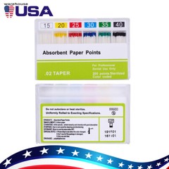 AZDENT Dental Endo Absorbent Paper Points 0.04/0.02 15-40#/Gutta Percha F1 F2 F3