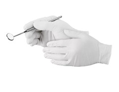 X-SMALL – Nitrite White Exam Gloves, AURELIA QUEST – 100/BX