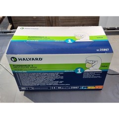 Case of 500 Halyard Fluidshield Level 1 Procedure Masks Yellow 25867 – 10 Boxes