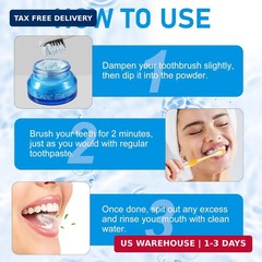 Purely WHITE DELUXE Teeth Whitening Powders,Instant Whitening and Stain Removal