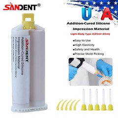 REGULAR SET Light Body Dental Impression Material VPS 50ml 5 Tips