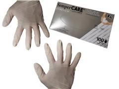 100 count Stretch White Vinyl Exam Gloves 4.7mil thick -Extra Large-XL