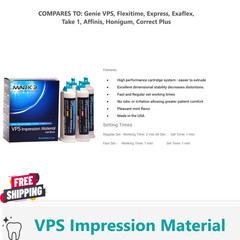 MEDIUM BODY FAST SET VPS Dental Impression Material FAST Set 50ML Cartridges PVS