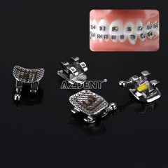10X AZDENT Orthodontic Brackets Split Welding Mini Roth 022 Hook 345 Laser Mark