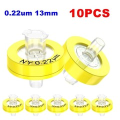 3000PCS Nylon Yellow Syringe Filters 13mm/25mm Diameter; 0.45μm/0.22μm Pore Size