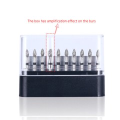 10pc AZDENT Dental Diamond Polishing Burs Friction Grip for High Speed Handpiece