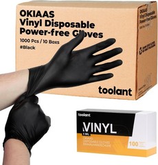 Comfortable 5 Mil Disposable Gloves in Black/Pink – Ideal for Cooking & Cleaning