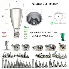 US Dental Healing Abutment Compatible Oss Hiossen ET/TS Mini Regular Platform