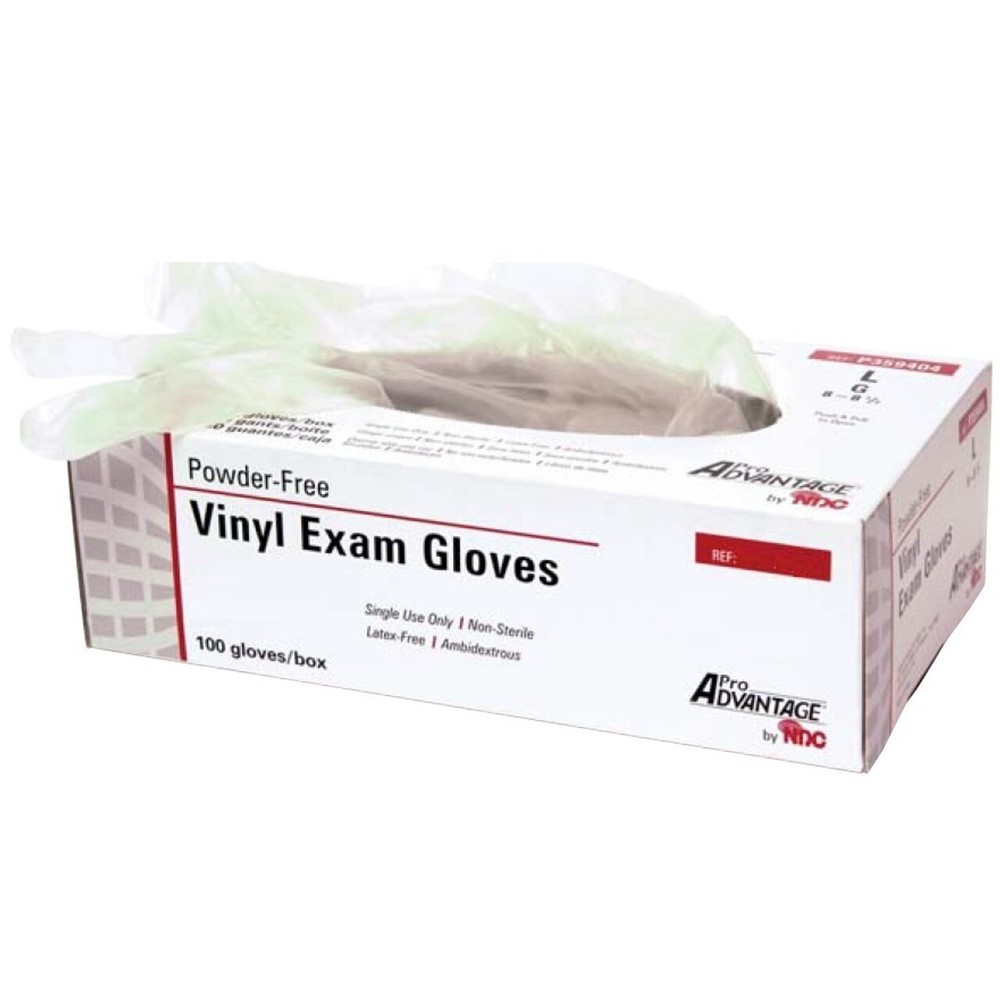 Pro Advantage Powder Free Latex Exam Gloves, Size XL (Box of 100)