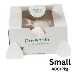 400/Pk Dri-Angle Dental Absorbent Cheek Saliva Control Cellulose Triangle, SMALL