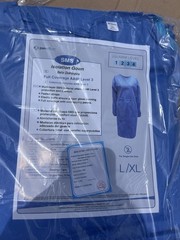 PanEffort SMS Isolation Gown Full Coverage AAMI Level 3 L/XL Blue