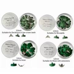 Dental Sectional Matrix Bands 4.5 5.5 6.5 Niti Retaining Rings Wedges Palodent