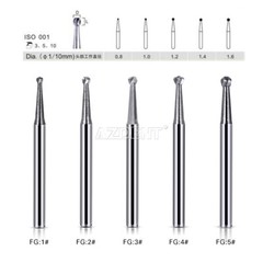 AZDENT Dental Tungsten Carbide Tungsten Steel Burs for High Speed Handpiece
