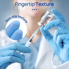 200/1200 JMU Nitrile Gloves Medical Exam 3.5 Mil Latex Free Powder Free XS/S/M/L