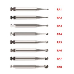 1-10 Dental Round Carbide Burs For Slow Speed Contra Angle Latch Type RA #1-8