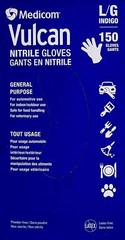 Medicom Vulcan Nitrile Gloves, 150 Count Large