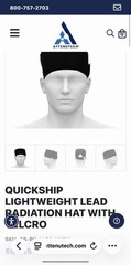 Lightweight Lead Radiation Hat from Attenutech 0.5mm Pb lead equivalency