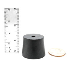#6 Solid Rubber Stoppers Lab Tapered Plug Bung 1 Hole Fits 1 1/32″ to 1 1/4″
