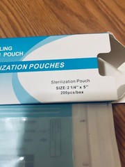 2000 Self-Sealing Sterilization Pouch Bag, 2.25″ x 5”. Paper/Blue Film