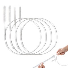 4 Pcs Extra Long Pipe Cleaners,Straw Cleaner Brush 4 PCS, Silver