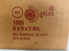 Biohazard Bags, Case of 1000, 6×9, Zip Top Resealable