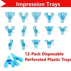 Dental Perforated Disposable Impression Tray Anterior, Small, Large, Medium 12Bg