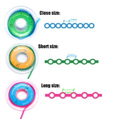 Dental Orthodontic Rubber Bands Elastic Power Chains Braces Short/Long/Closed