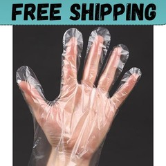 400 Count Disposable Poly Plastic Gloves for Cooking, Food Prep and Food Service