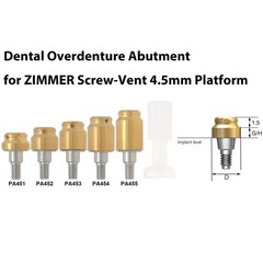 US Overdenture Locator Ti Abutment Fit Zest Retention Caps Hiossen Nobel Zimmer