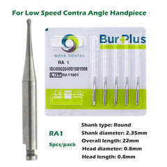 Wave Dental Carbide Bur Round for Slow Speed Latch Handpiece RA 1 2 3 4 5 6 7 8