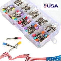 Disposable Dental Prophy Polishing Brush Latch Flat Type Rainbow 200Pcs/Box