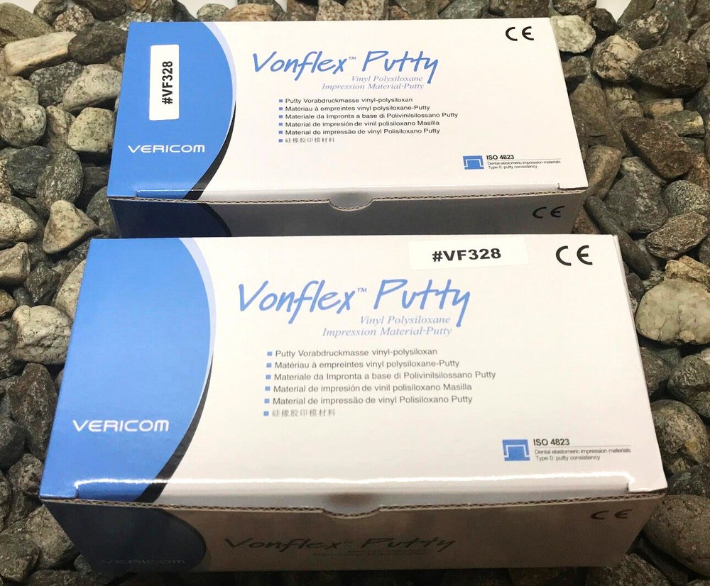 Vonflex Dental Impression Putty VPS Regular Set 2 Pack #VF328 Exp. 2025-11