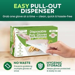 Clear Polyethylene Food Prep Gloves – 600 Count, Ambidextrous & Tear-Resistant