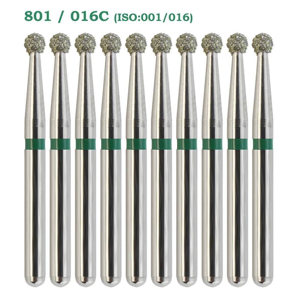 Multi-use Diamond Bur Round Burs 801/016C Coarse FG Friction Grip High Speed