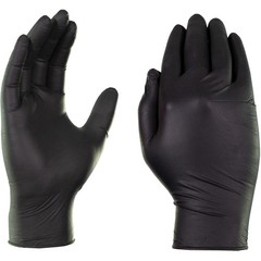 Gloveworks Nitrile Disposable Gloves, Medium, Black, Box Of 100