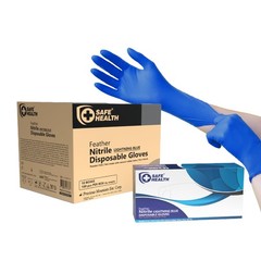 Nitrile Lightning Blue Industrial Disposable Gloves, Extra Large, 2.2 Mil, Ca…