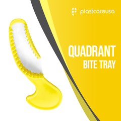 70 Dental Impression Bite Registration Triple Trays Mold, (Yellow) (Quadrant)