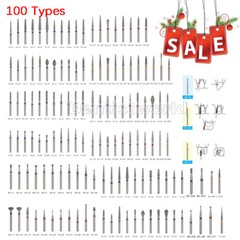 AZDENT 100Type Dental Diamond Burs FG Drill F High Speed Handpiece 1.6mm 5pc/PK