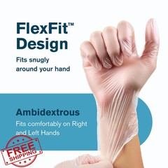 Ridex Clear Vinyl Gloves Small 1000 Count