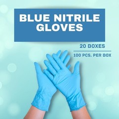 Small 3 Mil Textured Blue Nitrile Powder Free Gloves 2000 Pieces