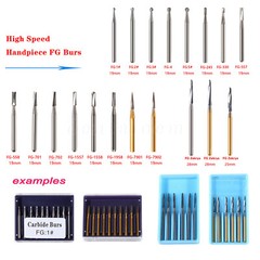 FG Round Dental Burs, 19mm (Pack of 10-100), Carbide for High Speed Handpiece
