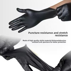 8 Mil 100/200/300/400Pcs Nitrile Disposable Gloves Powder Latex Free L & XL Size