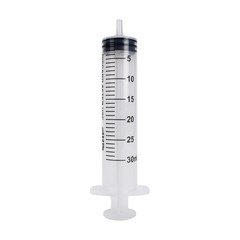 AHS 30ml (30cc) Luer Slip Eccentric Syringe, 300/Case
